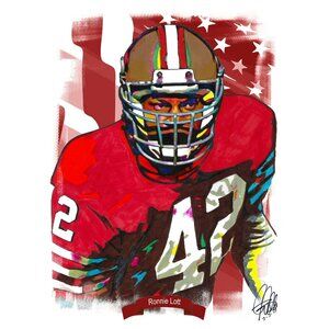 Ronnie Lott San Francisco 49ers Football Sports Poster Print Wall Art 18x24
